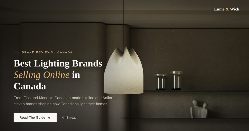 Best lighting brands selling online in Canada, featuring Flos, Moooi, and Vibia