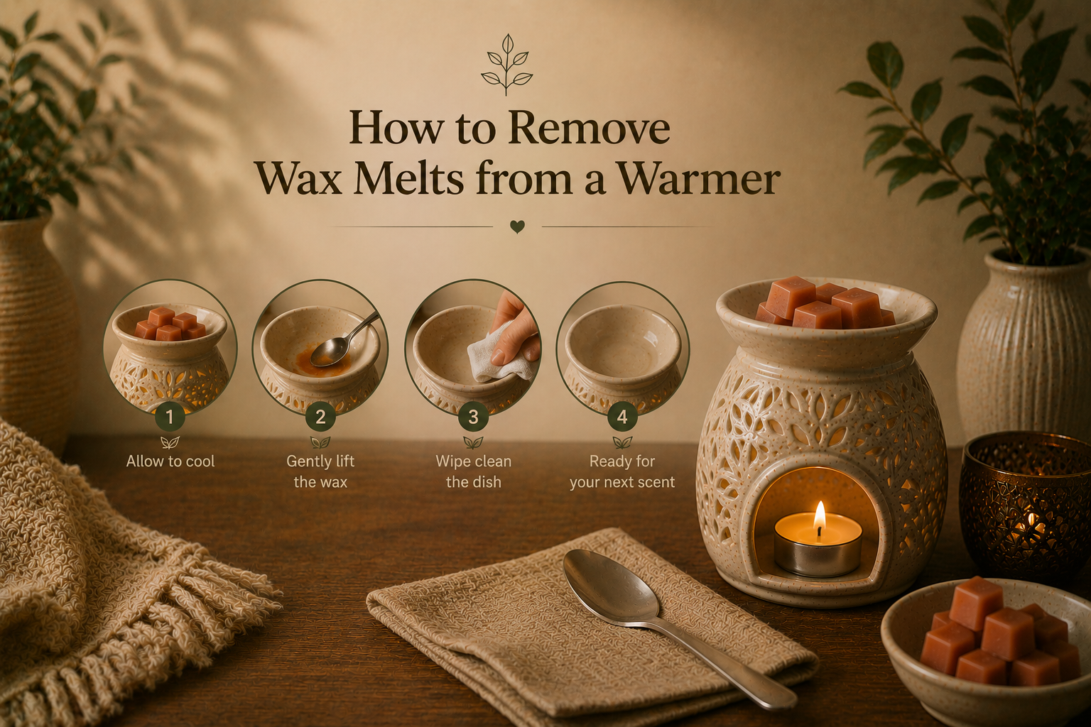 How to Remove Wax Melts from a Warmer