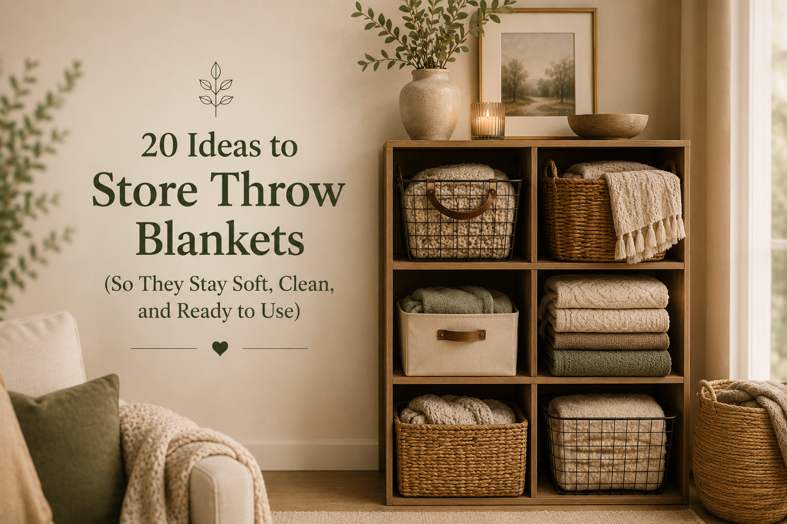 20 Ideas to Store Throw Blankets (So They Stay Soft, Clean, and Ready to Use)