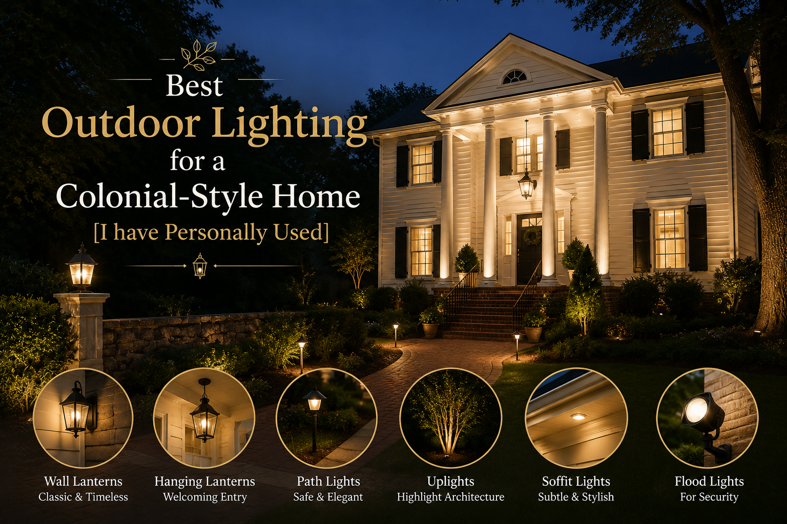 Best Outdoor Lighting for a Colonial-Style Home