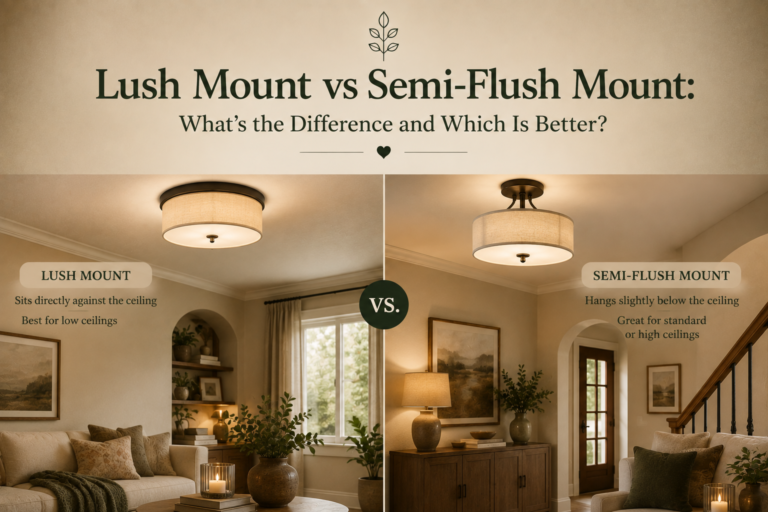 Lush Mount vs Semi-Flush Mount: What’s the Difference and Which Is Better?