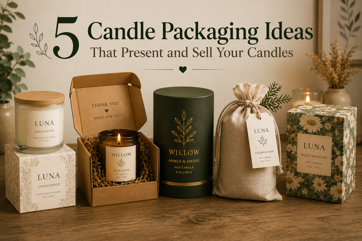 5 Candle Packaging Ideas That Present and Sell Your Candles